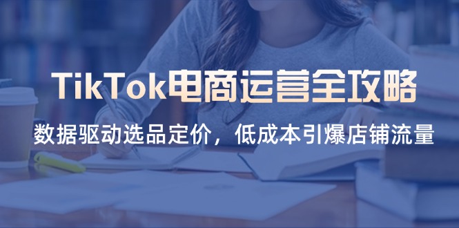 （14343期）TikTok电商运营全攻略，数据驱动选品定价，低成本引爆店铺流量-鸿盛达人