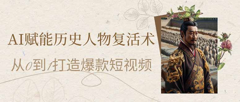 （14311期）AI赋能历史人物复活术：从0到1打造爆款短视频-鸿盛达人