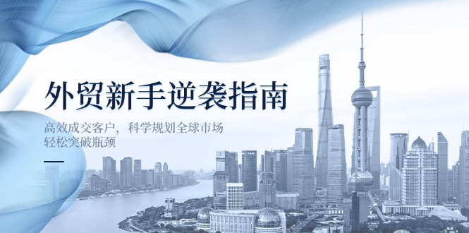 （14201期）外贸新手逆袭指南：高效成交客户，科学规划全球市场，轻松突破瓶颈-鸿盛达人