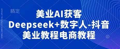 美业AI获客Deepseek+数字人-抖音美业教程电商教程-鸿盛达人