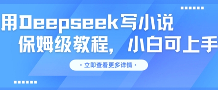 用Deepseek写小说，保姆级教程，小白可实操-鸿盛达人