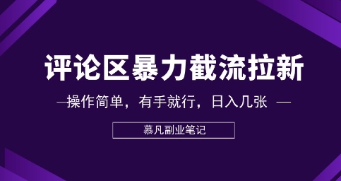 评论区暴力截流拉新：捡钱项目，操作简单，有手就行，日入几张-鸿盛达人