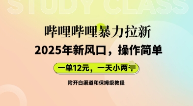 哔哩哔哩暴力拉新：2025年新风口，一单12元，一天数张(附开白渠道和保姆级教程)-鸿盛达人